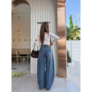 Niyom Jeans collection The Forest : กางเกงยีนส์ รุ่น B305.3 ทรงกระบอกใหญ่ ทรงบอลลูน