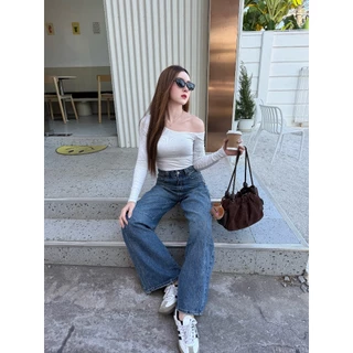 Niyom Jeans collection The Forest : กางเกงยีนส์ รุ่น B305.3 ทรงกระบอกใหญ่ ทรงบอลลูน