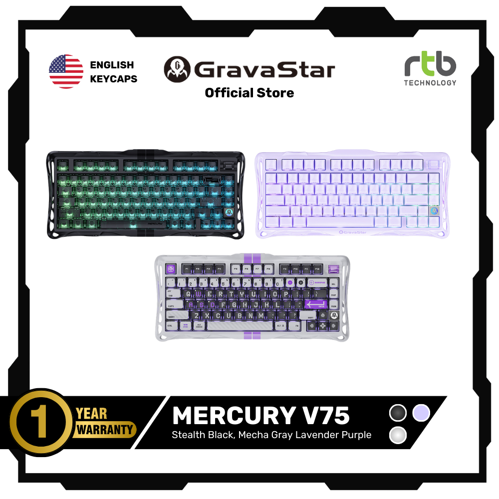 GravaStar Mercury V75 คีย์บอร์ดเกมมิ่ง HE Gaming Keyboard