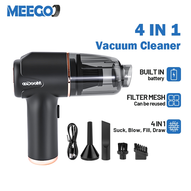 MeeGoo เครื่องดูดฝุ่นในรถ 9000pa ไร้สาย เป่า/ดูด 2in1