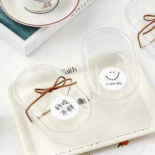 500 มล. กล่องเค้กทรงรีพร้อมฝาปิด พลาสติกใส่ สไตล์เกาหลี ใช้แล้วทิ้ง เหมาะใส่มูสเค้ก สลัด อาหารปรุงสุก