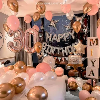 🚚จัดส่งในสต็อก🎈เซตลูกโป่งวันเกิด ลูกโป่งเซต ลูกโป่งวันเกิด ส่งปั๊ม INS Style ชุดลูกโป่งวันเกิด ชุดลูกโป่งกาว
