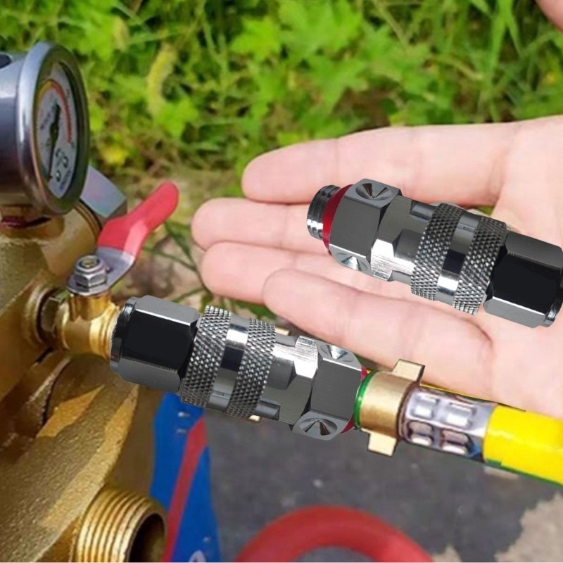 ข้อต่อกันสายยางบิดเกลียว 360° เกลียว M14 ใช้กับ เครื่องฉีดน้ำ/เครื่องพ่นยา สวมเร็ว-อะแดปเตอร์ท่อ สแตนเลส - รูปที่ 3