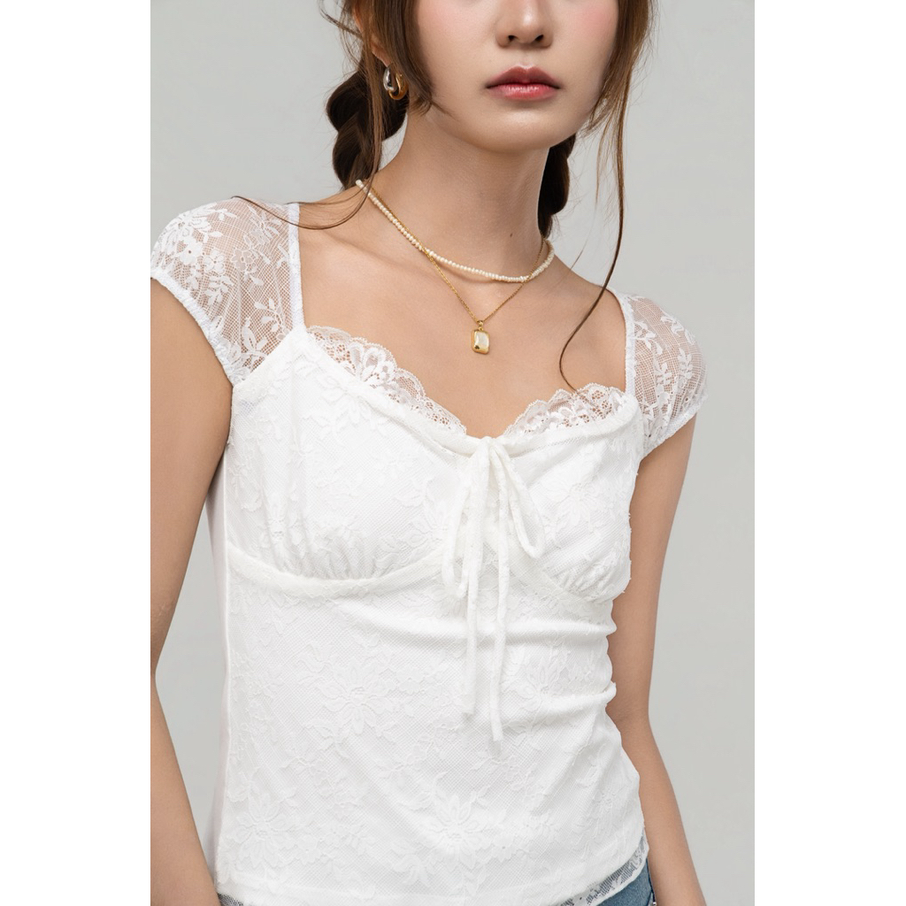 Mysis Luna Lace Tie Top