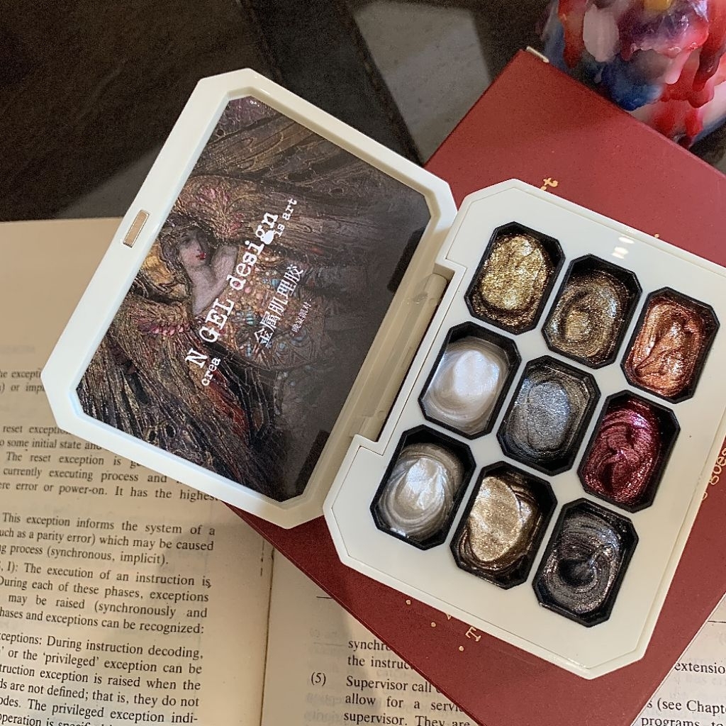 พร้อมส่ง 🤎✨ N GEL Metal Texture Gel ตลับ 9 ช่อง