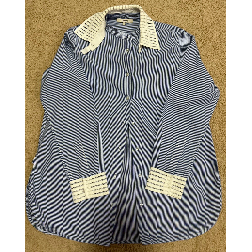 Jaspal เสื้อเชิ้ตสีฟ้าลายขาว ผู้หญิง