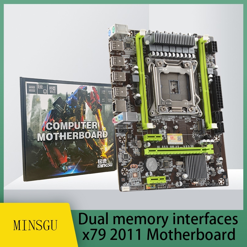 เมนบอร์ด Mingsu X79 DDR3 LGA 2011 รองรับเมนบอร์ดคอมพิวเตอร์ M.2 NVME เมนบอร์ดเดสก์ท็อป
