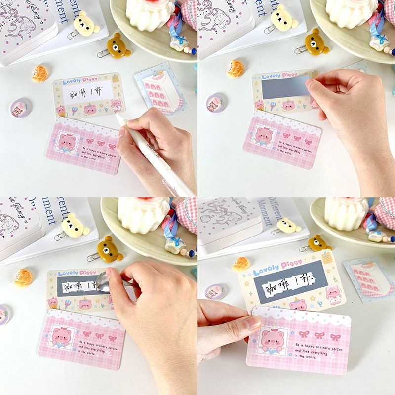 20 การ์ดขูดรูปสัตว์เลี้ยงน่ารัก, การ์ดรางวัลทำเอง, การ์ดเกมแบบโต้ตอบสำหรับนักเรียน, การ์ดลอตเตอรี่ทำเอง ราคา ถูกที่สุด ดีลบีเคเค แกลเลอรีภาพที่ 5