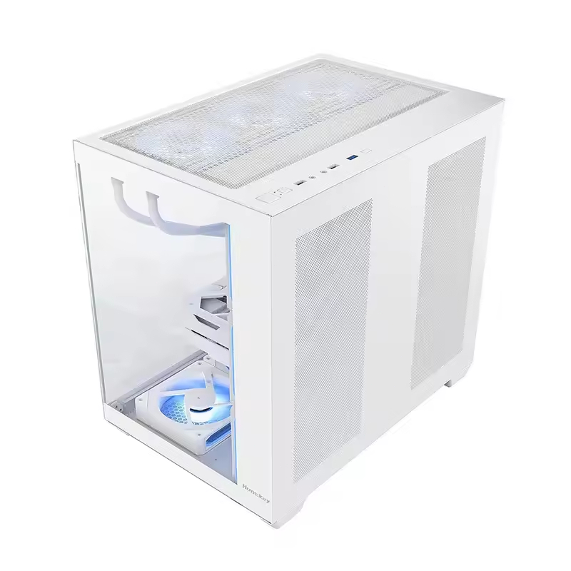 เคสคอมพิวเตอร์ M-ATX/ITX เมนบอร์ด 420 มม. 270 องศาแก้ว พัดลม 3.5 นิ้วฐาน ขยายฮาร์ดดิสก์ 2.5 PC Case - รูปที่ 6