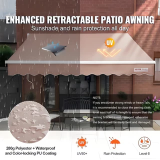 Awning กันสาดปรับได้ กันสาดยืดหดได้ กันสาดพับเก็บได้ กันแดด กันฝน (ไม่ซีดจาง) กันสาดไฟฟ้า(รุ่นไฟฟ้าต้องซื้อมอเตอร์เพิ่ม)