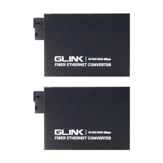 GLINK GCVT-07 Fiber to Lan Media Converter 10/100/1000 20KM (A+B PAIRS) 2pcs/set