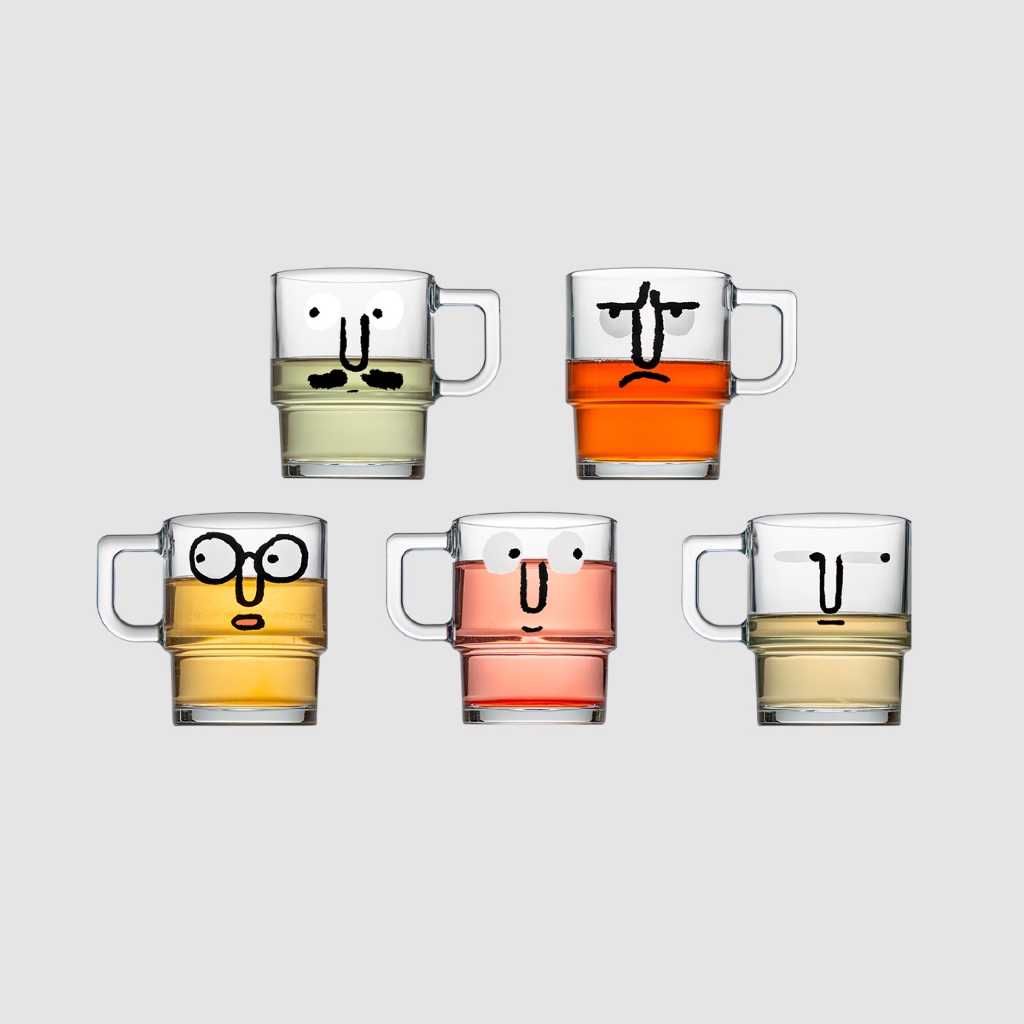 (พร้อมส่ง) NOUNOU - Glass Mug แก้ว แก้วน้ำ NouNou
