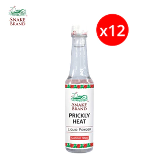(แพ็ค 12 ขวด) Snake Brand แป้งน้ำตรางู ซัมเมอร์ฮีท 80cc Summer Heat