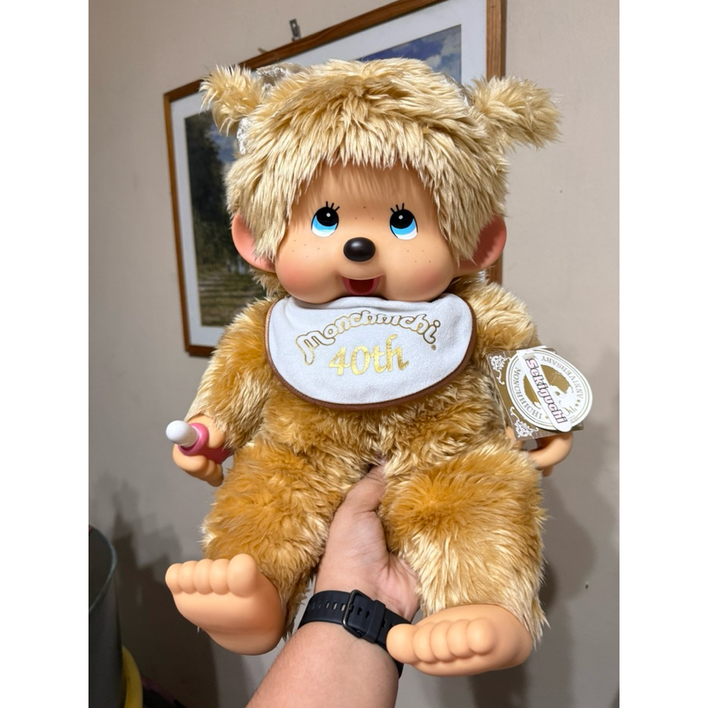 XL Gold Monchhichi 40th Anniversary ไม่มีกุญแจแล้ว (ป้ายทองครบ)