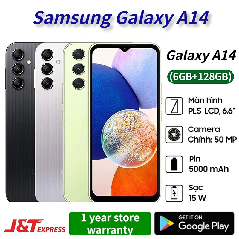 Samsung Galaxy A14 5G สมาร์ทโฟน (6GB+128GB) หน้าจอ 6.6 นิ้ว แบต 5000mA รองรับการชาร์จไฟได้อย่างรวดเร