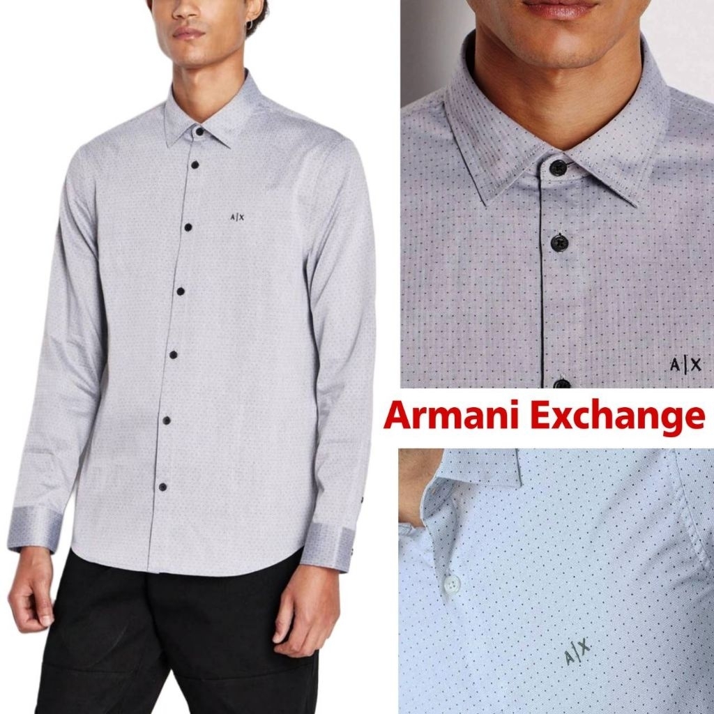 เสื้อเชิ้ตแขนยาวARMANI EXCHANGE COTTON POPLIN SHIRT