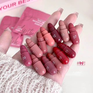 YOTAI (12 สี/แพ็ค) ลิปสติก ลิปสติกเนื้อแม เคลือบริมฝีปาก สีชัด ไม่ซีดจาง ไม่ติดถ้วย กันน้ำ กันเหงื่อ ติดทนยาวนาน