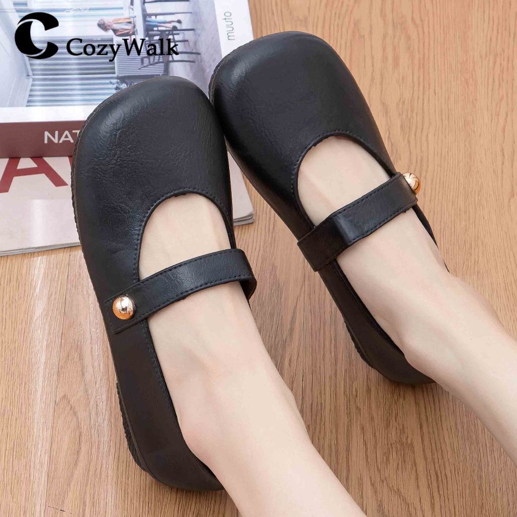 【พร้อมส่งจากไทย}】CozyWalk รองเท้าแตะผู้หญิง สีดำ พื้นนุ่ม ใส่สบาย กันลื่น รองเท้าแฟชั่นผู้หญิง ใส่ได้ทุกวัน