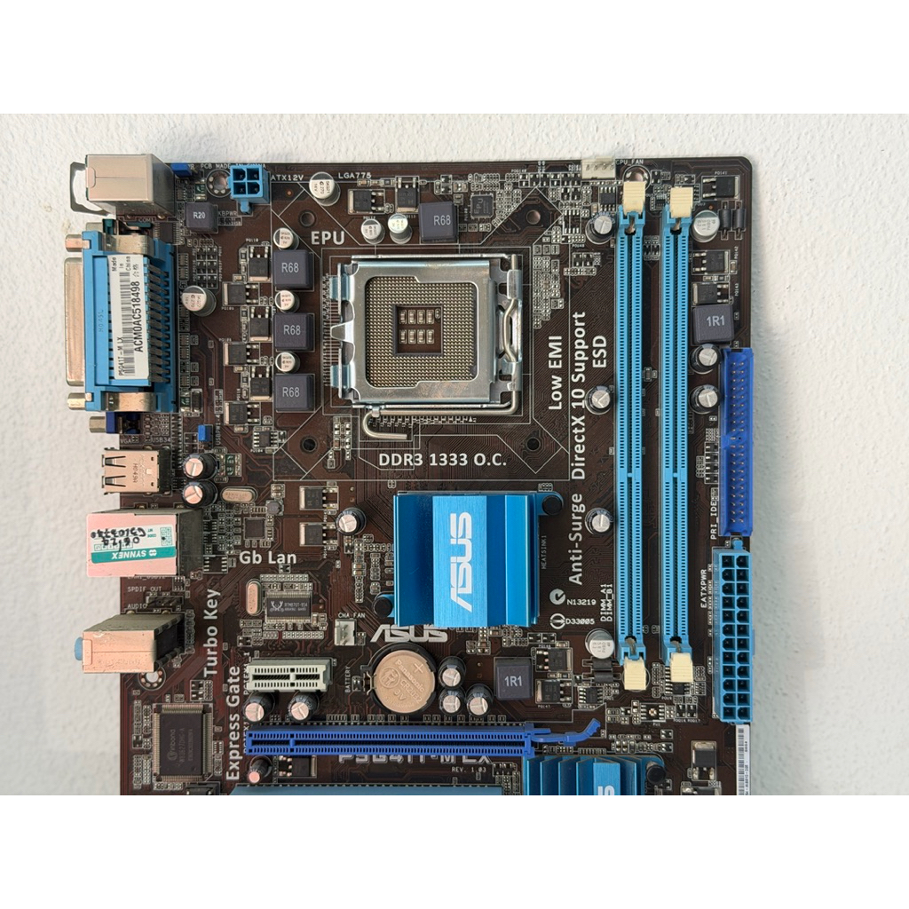 เมนบอร์ด mainboard 775 ddr3 asus p5-g41T-m LX  ใช้งานปกติ เสียง แลน วันที่ usb
