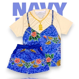 ( TTSSET07 ) ชุดเซท ขาสั้น เสื้อยืด ลายสายเดี่ยว กระโจมอก 7สี มีไซส์ L-2XL