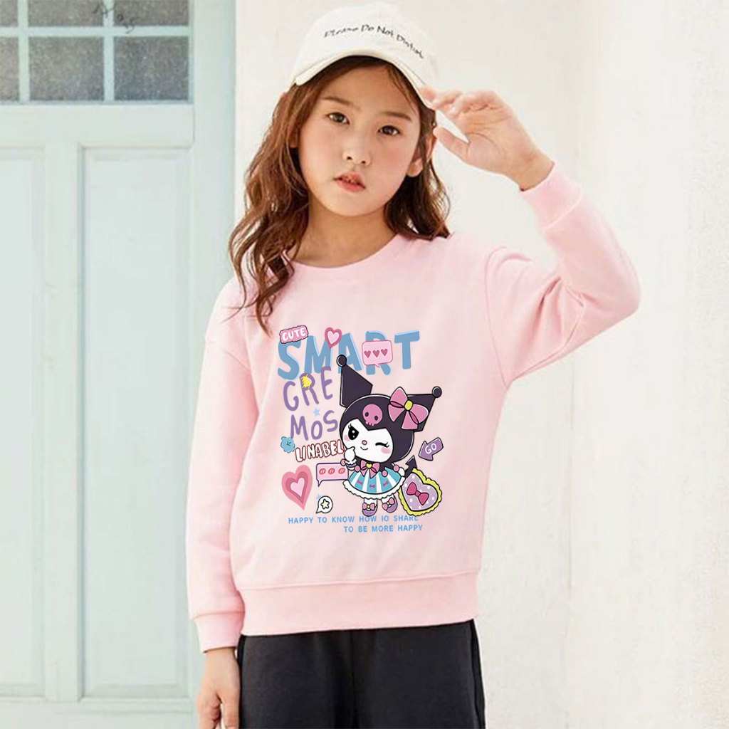 (เสื้อเด็ก) J-1335-O เสื้อแขนยาวเด็ก ลายKiromiน่ารัก ผ้าโพลีเอสเตอร์ใส่สบายไม่ร้อนใส่ได้ทั้งเด็ก ช/ญ