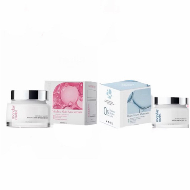 มันเดอร์มอยส์ วิต้าไฮยา สกินเบสครีม&มันเดย์มอยส์ไฮดรา บูส เท็นครีม MONDAY MOIST Day&Night Vitahya SkinBase Cream
