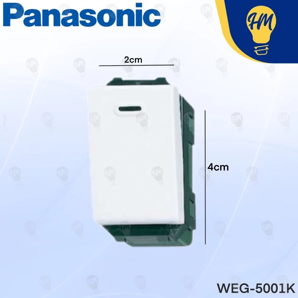 Panasonic สวิตซ์ ทางเดียว และ 2 ทาง สีขาว WEG 5001K / WEG 5002K รุ่น Wide Series (ราคารวม VAT)
