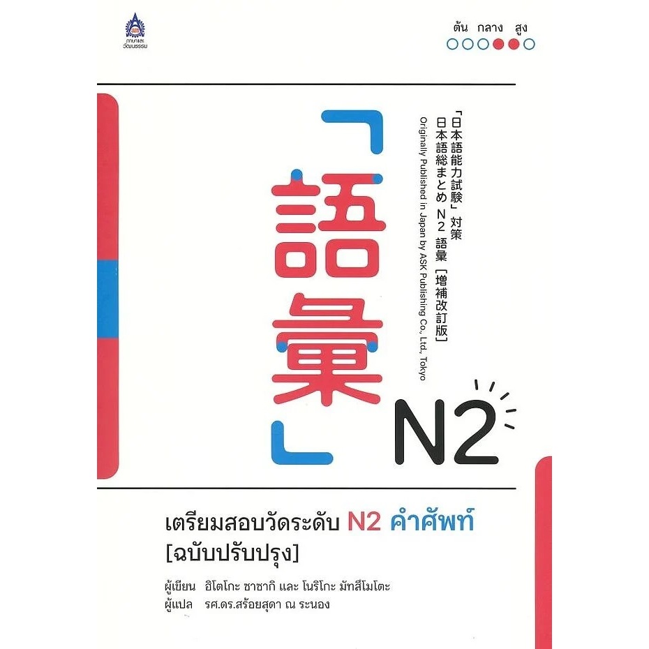 หนังสือ เตรียมสอบวัดระดับ N2 คำศัพท์(ปรับปรุง) (พร้อมส่ง)
