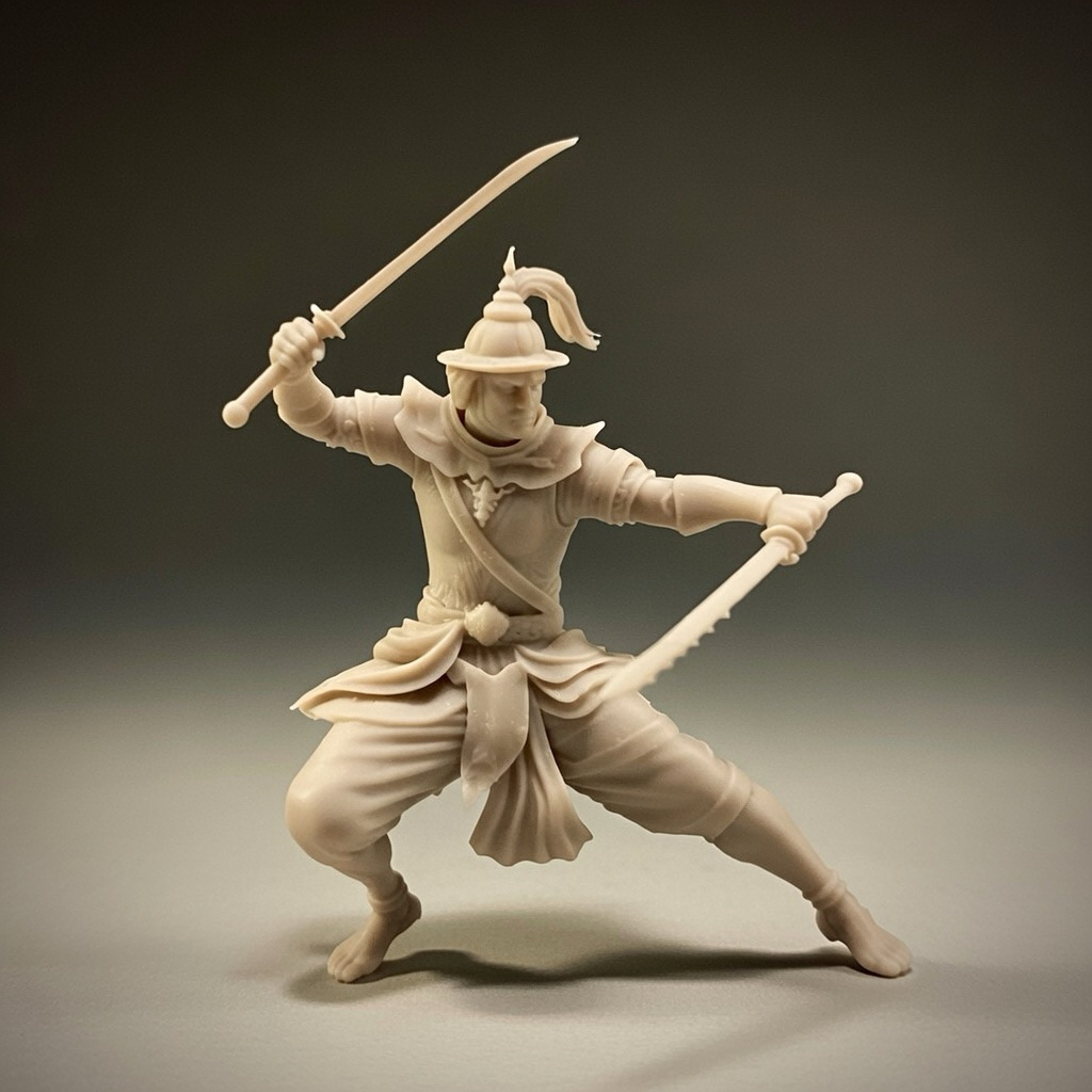 โมเดลนักรบไทย 1:35 สูง 5 ซม. | Resin 3D Printing ความละเอียดสูง | Thai warriors