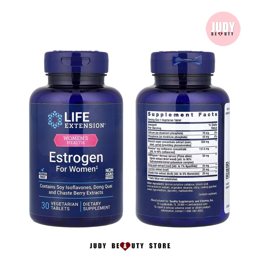 Life Extension, Estrogen for Women, 30 Vegetarian Tablets
