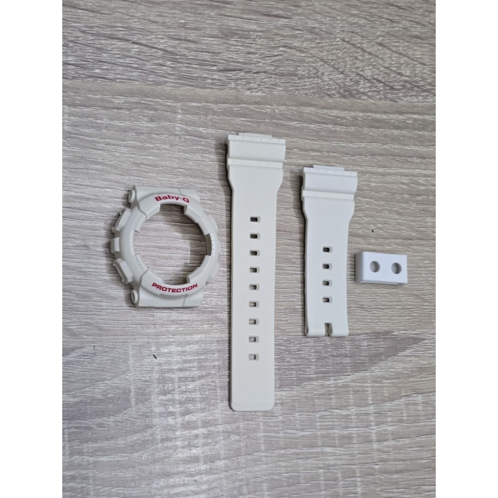 กรอบสาย CASIO baby-g ba110 BA-110 ของใหม่ ✅ของแท้ 💯% สีขาวครีม ผิวด้าน ฟร้อนท์แดง ✅ผ่อนได้ ปลายทาง