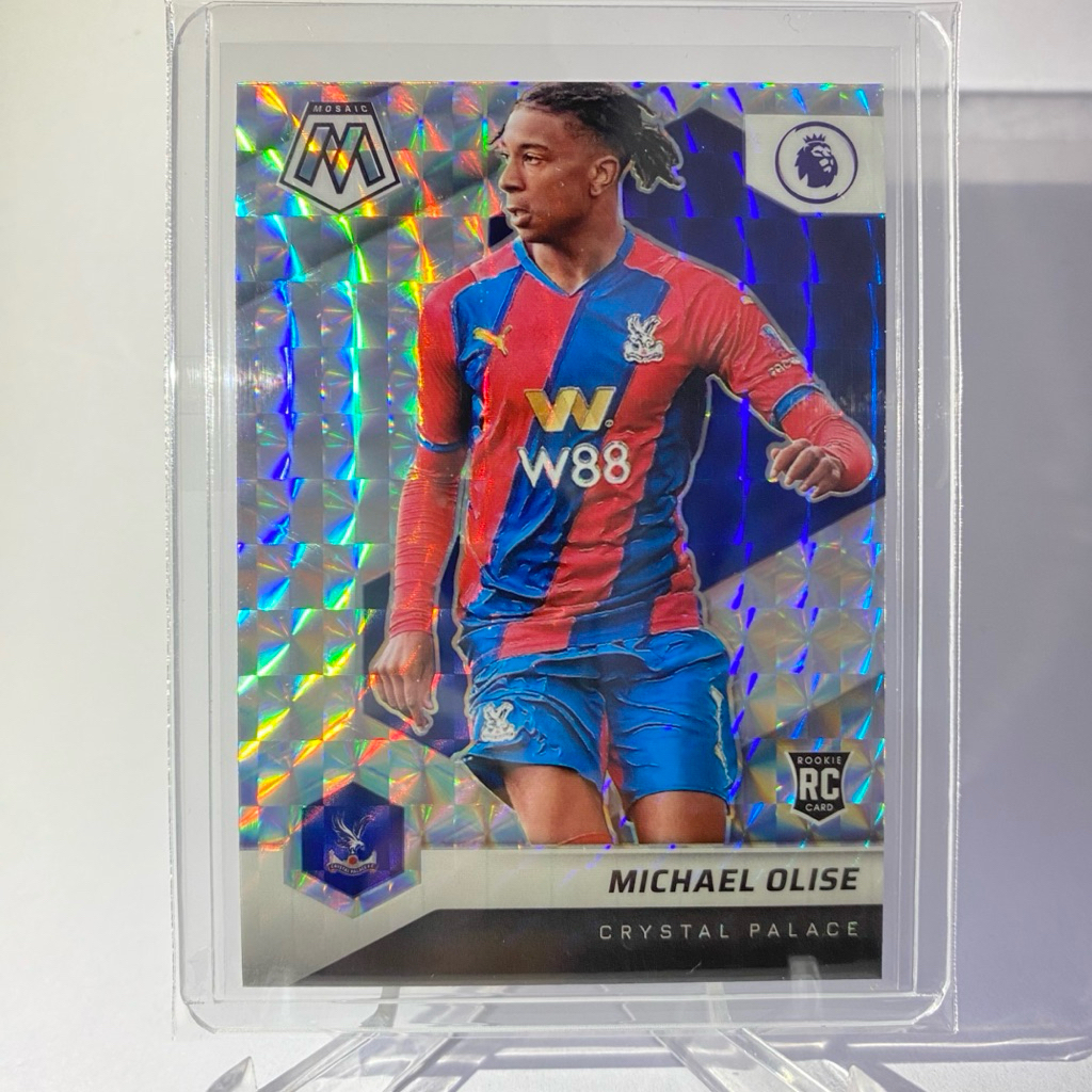 การ์ดนักฟุตบอล MICHAEL OLISE, RC, (PRIZM), CRYSTAL PALACE, PANINI MOSAIC 2022
