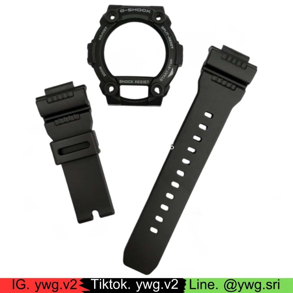 กรอบสาย G-SHOCK แท้ สีดำด้าน ฟอนต์เทา ใส่ได้รับรุ่น G-7900 ,GW-7900 สายนาฬิกาข้อมือ สินค้าคุณภาพ