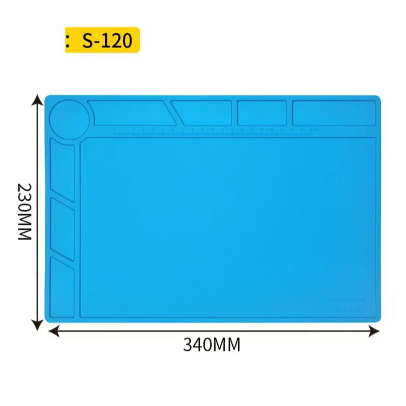แผ่นรองซ่อมมือถือ รุ่น S120 แผ่นยางรองซ่อม กันความร้อน Mobile repair pad ขนาด 23x34cm