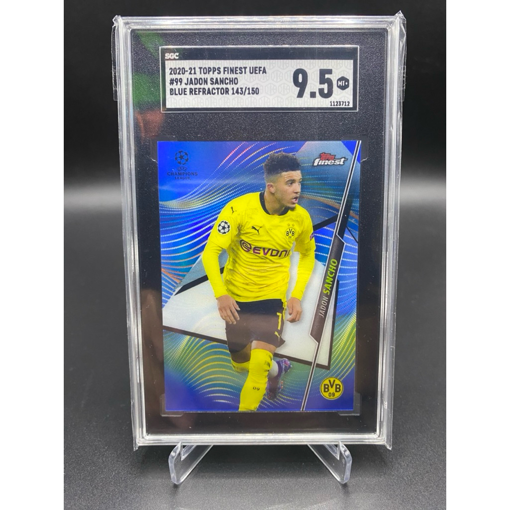 การ์ดฟุตบอล ⚽️ Jadon Sancho | 2020-21 Topps Finest UEFA Champions League — SGC 9.5 143/150
