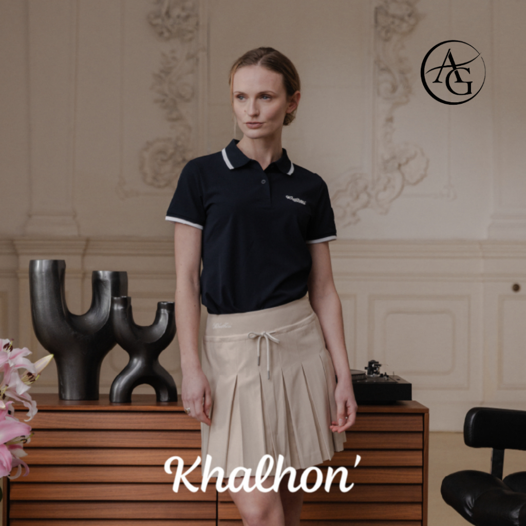 Khalhon เสื้อโปโลผู้หญิง Short sleeve performance polo