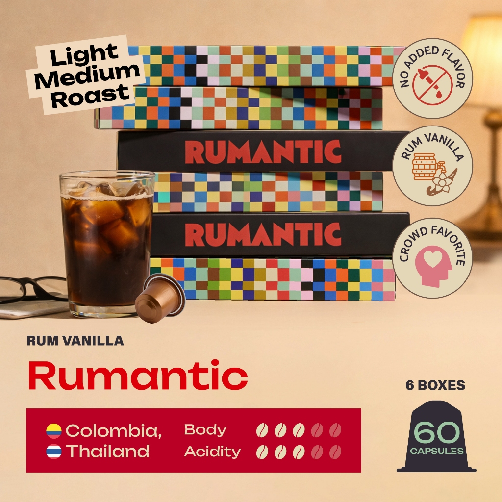 6 กล่อง Rumantic | Coffee Capsules Nespresso® Compatible | กาแฟแคปซูลระบบ Nespresso® | OFFDROME