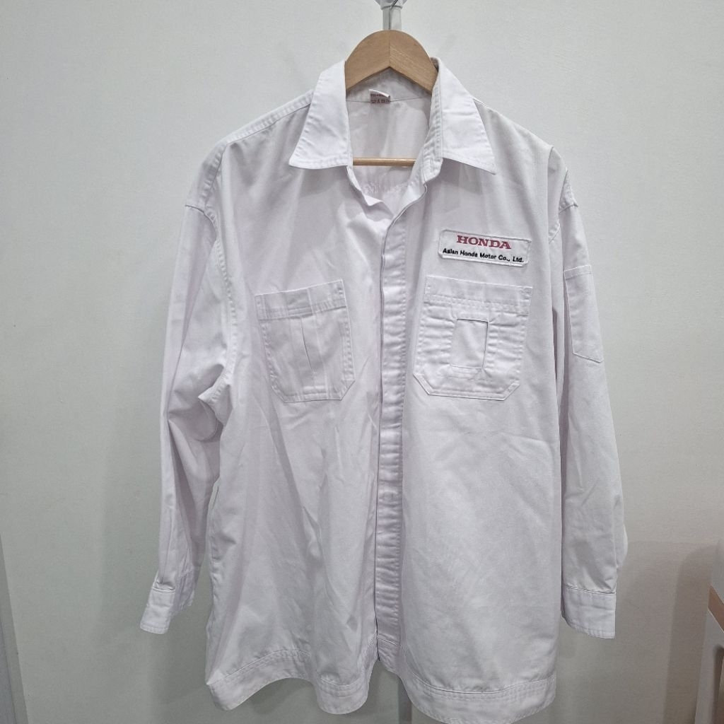 FEB 9/2 เสื้อพนักงาน Honda ไซต์ใหญ่ อก 64×ย 28 นิ้ว มือสอง