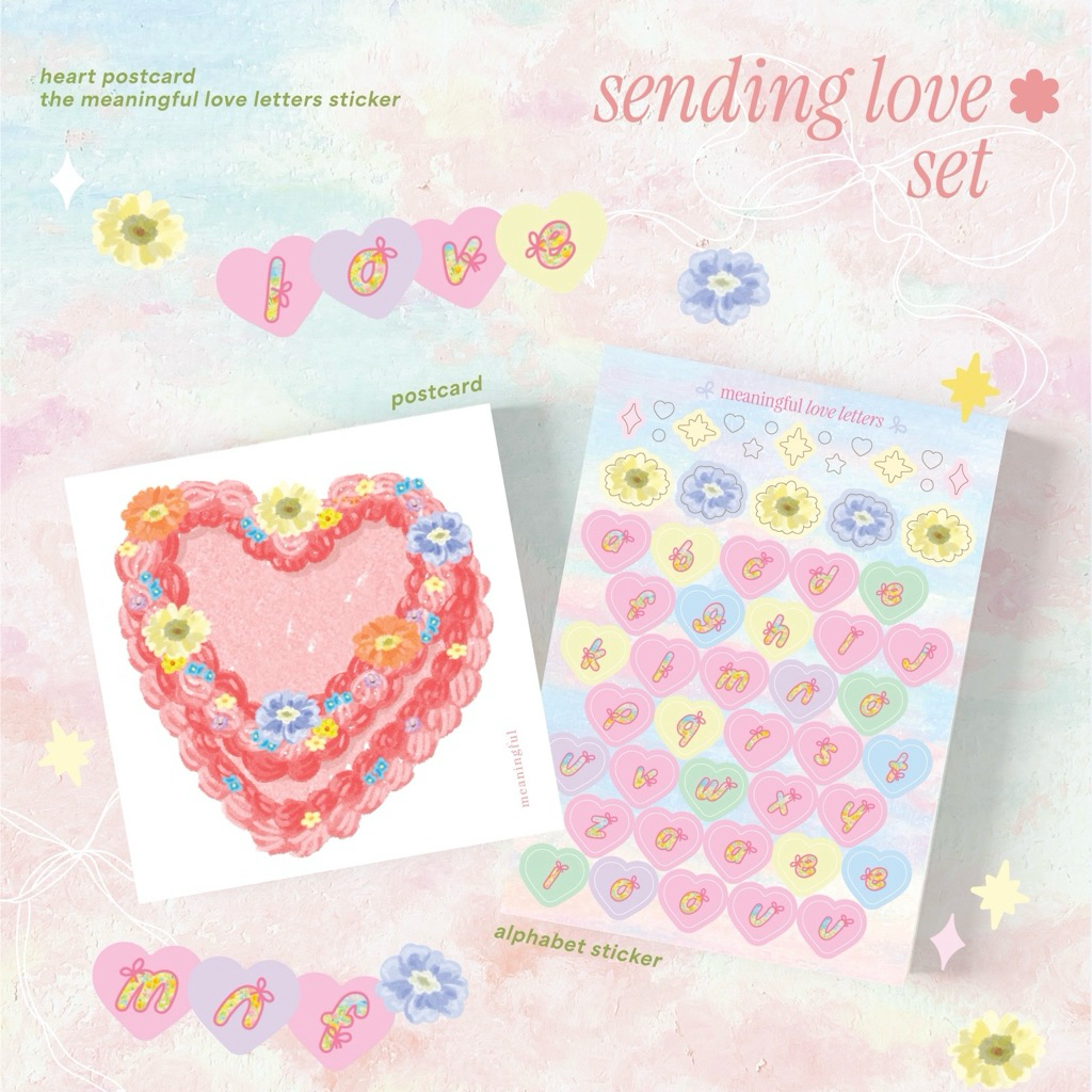 Love Letters Set 💖🌼 | สติกเกอร์ และ โปสการ์ด ของขวัญวาเลนไทน์