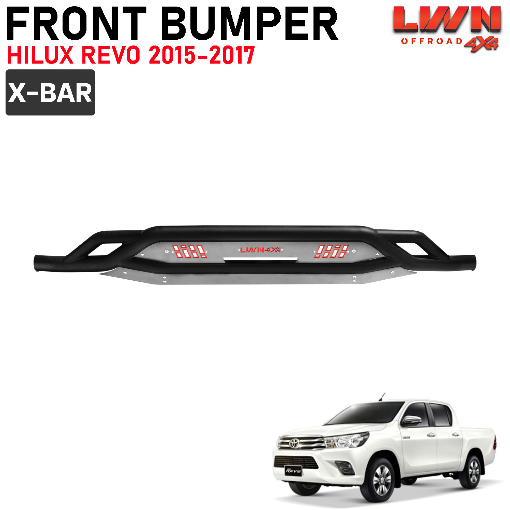 กันชนหน้าออฟโรด Revo 2015-2024 รุ่นX-BAR  ของแท้LWN4x4 กันชนเหล็กดำ รีโว่ กันชน Off Road กันชนหน้าเห