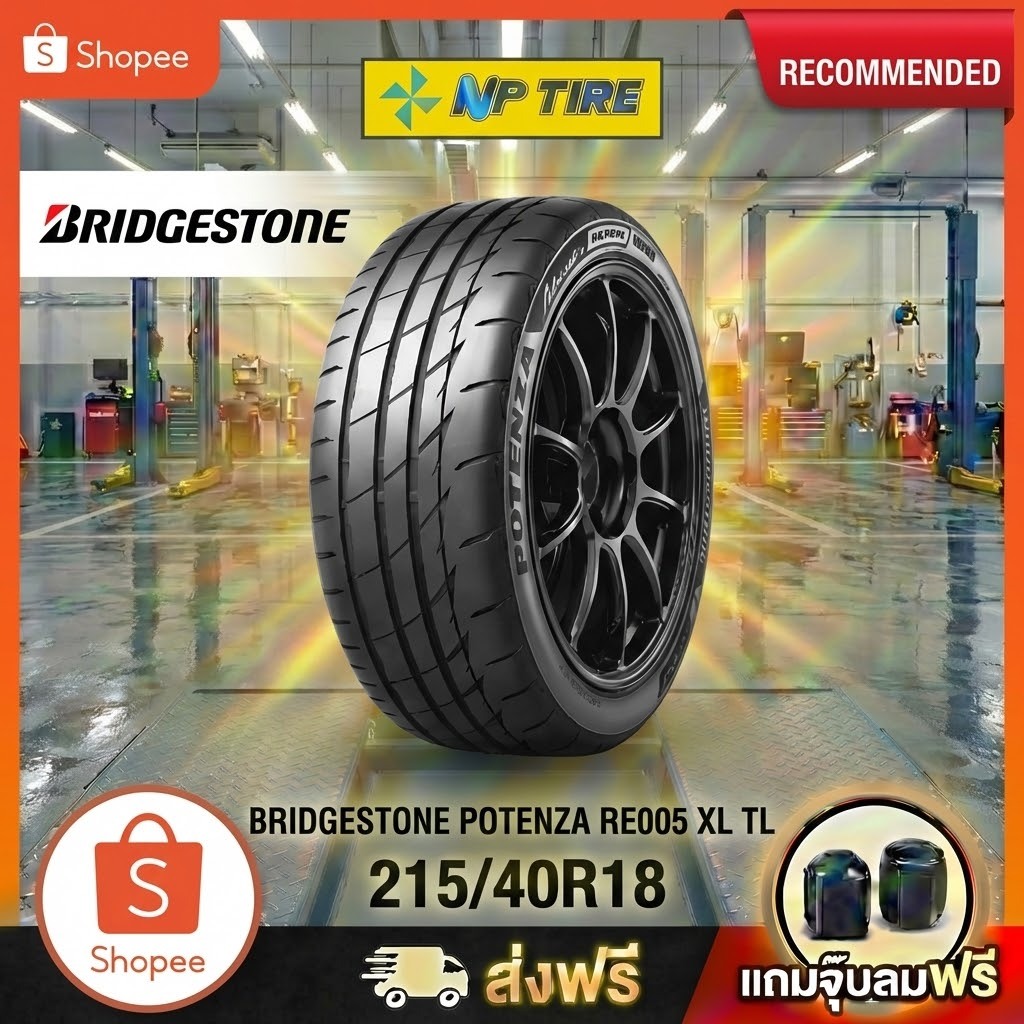 ยาง 215/40R18 BRIDGESTONE POTENZA RE005  ราคาต่อเส้น  ปี 2026