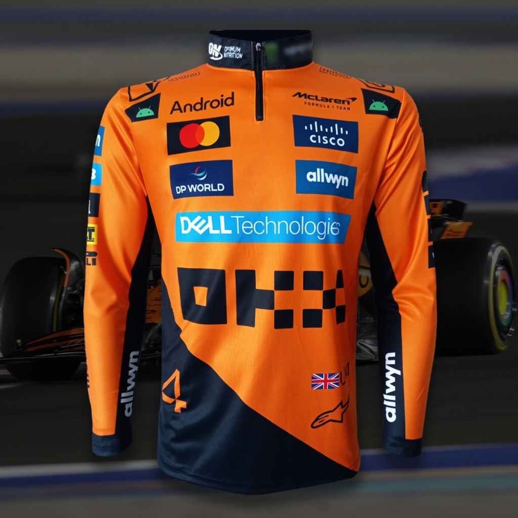 เสื้อแขนยาว F1 เสื้อฟอร์มูล่า วัน ทีม แม็คลาเรน ปี2025 #FM0115 ไซส์ S-5XL