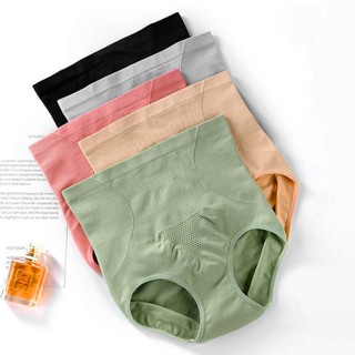 【แพ็ค 5ตัว】กางเกงในเอวสูง เก็บพุง ​ผ้าทอเนื้อดี กระชับหน้าท้…