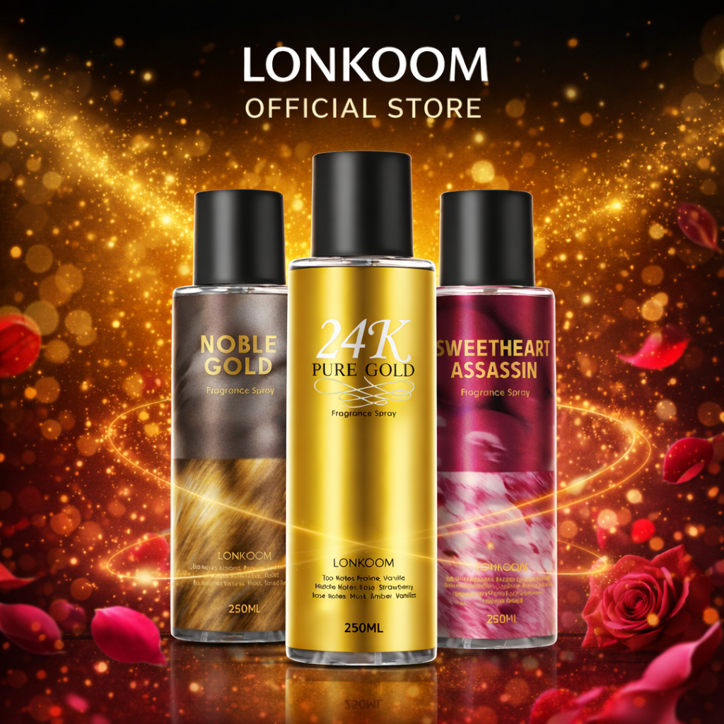LONKOOM Perfume บอดี้สเปรย์  Fragrance Spray 250ML ของแท้100% น้ำหอมสำหรับผู้หญิงผู้ชาย Bodyspray