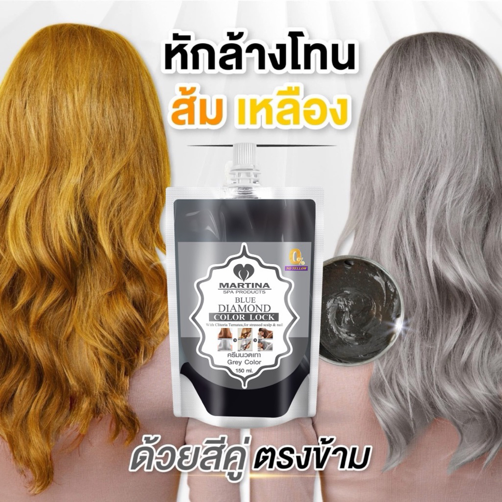 ส่งไวมาก‼️ครีมนวดผมสีเทา สำหรับล็อกผมสีเทา สีหม่นให้ติดทน กลิ่นหอมมาก ผมนุ่ม 150ml