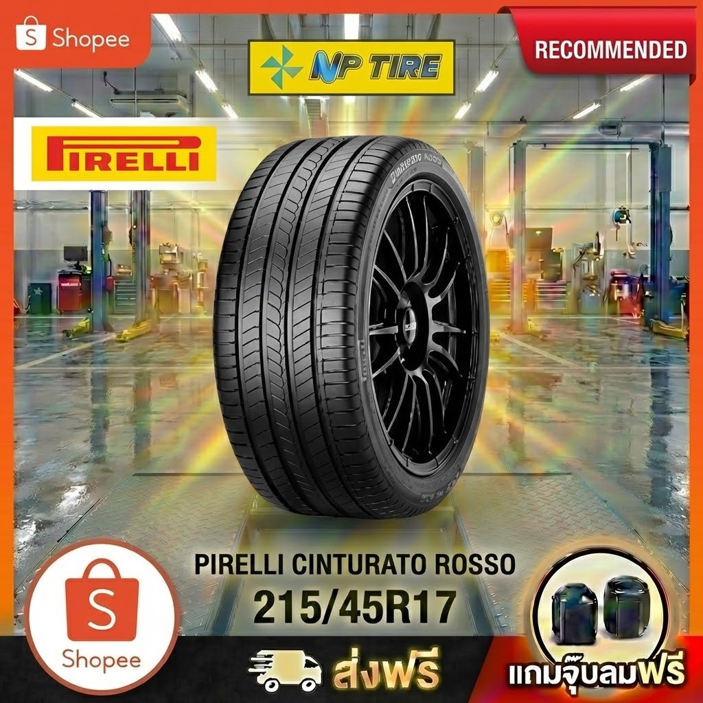ยาง 215/45R17 PIRELLI CINTURATO ROSSO  ราคาต่อเส้น  ปี 2025