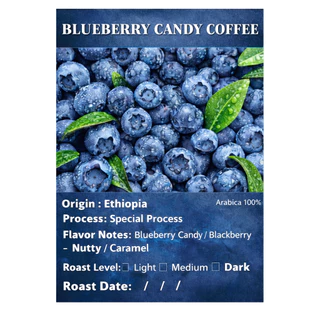 Blueberry Candy Coffee ชอปปี้2 เมล็ดกาแฟกลิ่น และรสชาติโทนเบอร์รี่หอมๆ