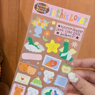 Valentine2026 Is This love? Sticker สติกเกอร์พรีเมียมไซส์ 3.5x8นิ้ว รุ่นวาเลนไทน์ 2026 | Stickwithme4ev original