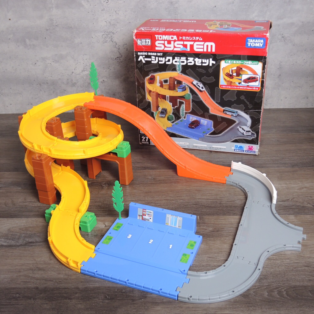 TOMY TOMICA >> Tomica System Basic Road Set เซตรางสำหรับรถเหล็ก !!เฉพาะรางไม่มีรถ มือสองญี่ปุ่น