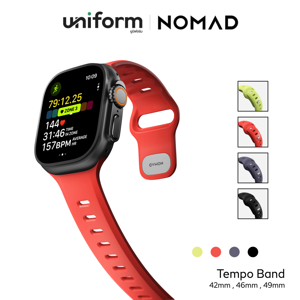 NOMAD สายนาฬิกา Tempo Band ใช้สำหรับ Apple Watch ขนาด 42mm 46mm 49mm